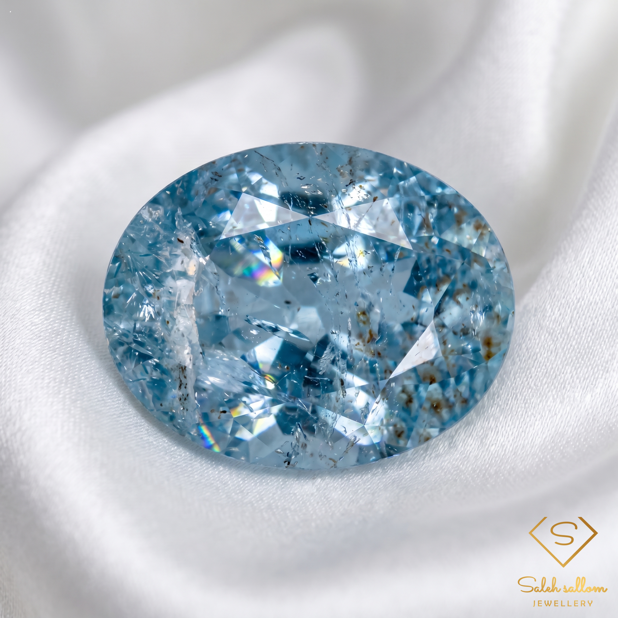 2.03 Ct Natural Unheated Aquamarine | Oval Cut Brazilian Aquamarine | Unique Collector Gemstone Secondary image