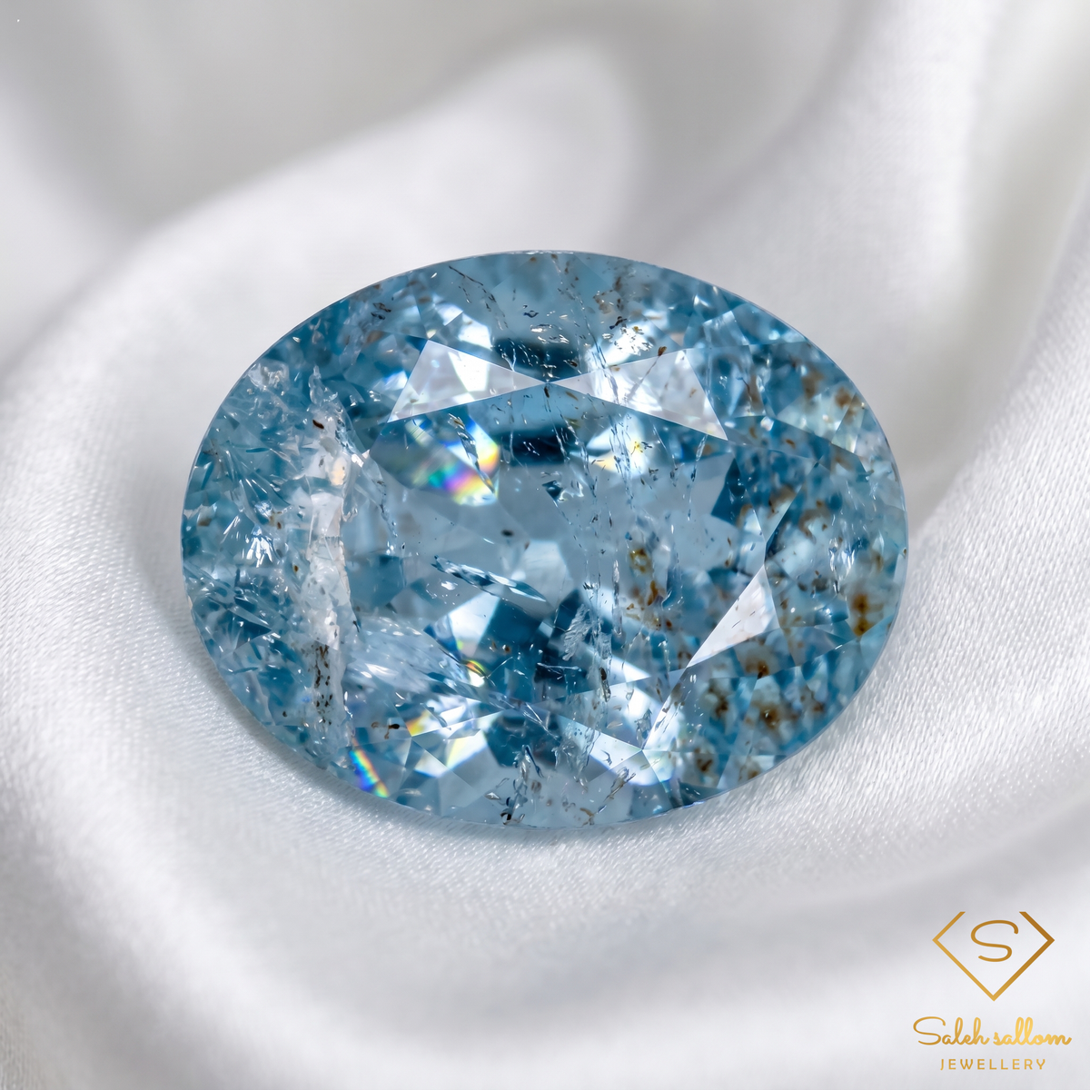 2.03 Ct Natural Unheated Aquamarine | Oval Cut Brazilian Aquamarine | Unique Collector Gemstone