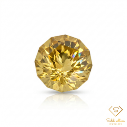 10.72 Ct Natural Greenish Yellow Quartz | Precision Custom Fantasy Cut | Brazilian Statement Gemstone