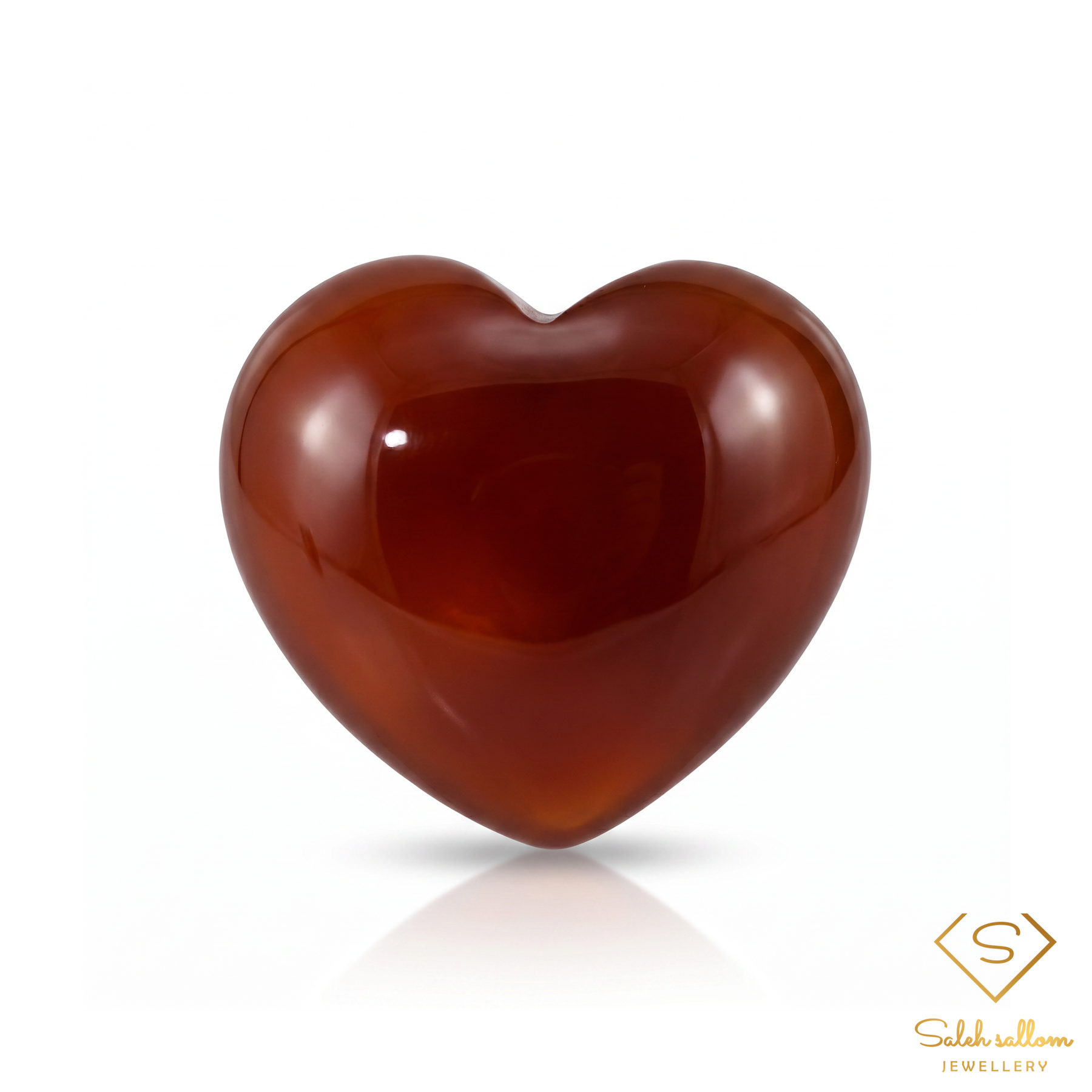 12.92 Ct Natural Chalcedony Heart Cabochon | Rich Reddish Orange Chalcedony | Collector & Jewelry Gemstone