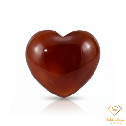12.92 Ct Natural Chalcedony Heart Cabochon | Rich Reddish Orange Chalcedony | Collector & Jewelry Gemstone