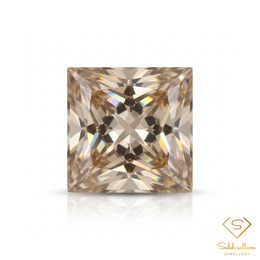 3.71 Ct Natural Champagne Topaz | Square Princess Cut Topaz | Brazilian Fine Gemstone