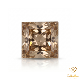 3.70 Ct Natural Champagne Topaz | Square Princess Cut Topaz | Brazilian Fine Gemstone