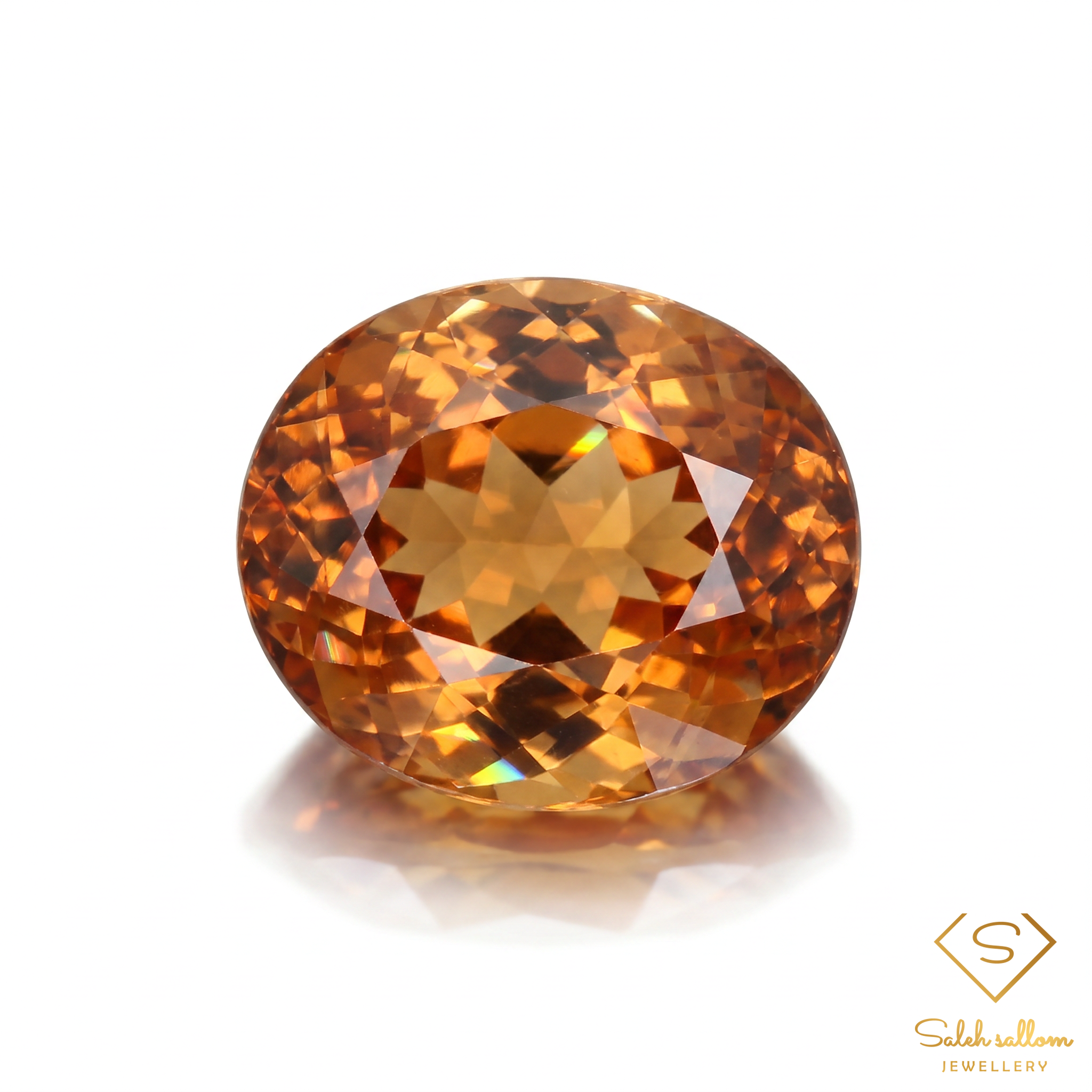 12.58 Ct Natural Champagne Topaz | Oval Cut Brazilian Topaz | Fine Collector Gemstone Main image