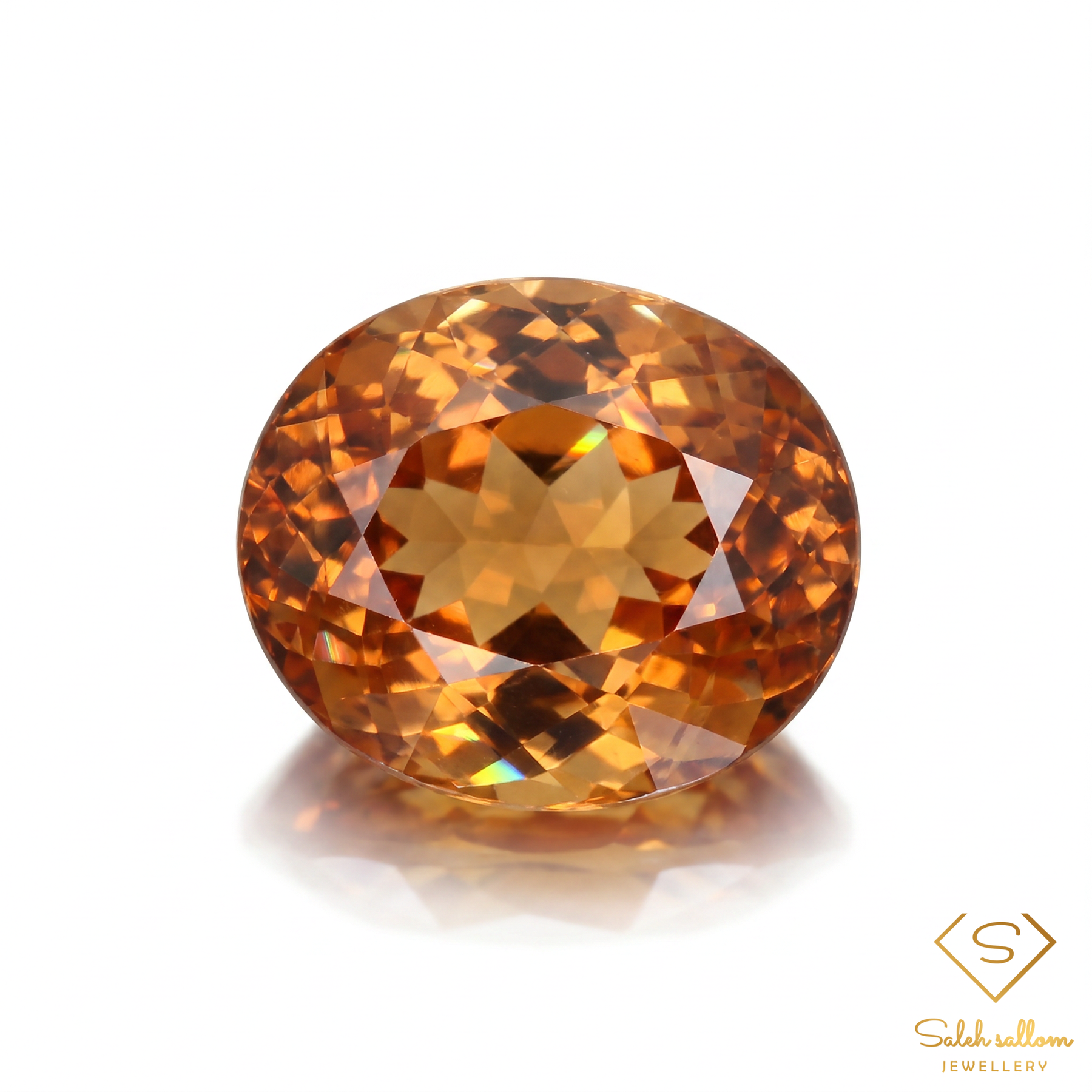 12.58 Ct Natural Champagne Topaz | Oval Cut Brazilian Topaz | Fine Collector Gemstone