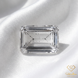 9.83 Ct Natural Unheated Very Light Yellow Topaz | Emerald Cut Topaz | Brazilian Collector Gemstone