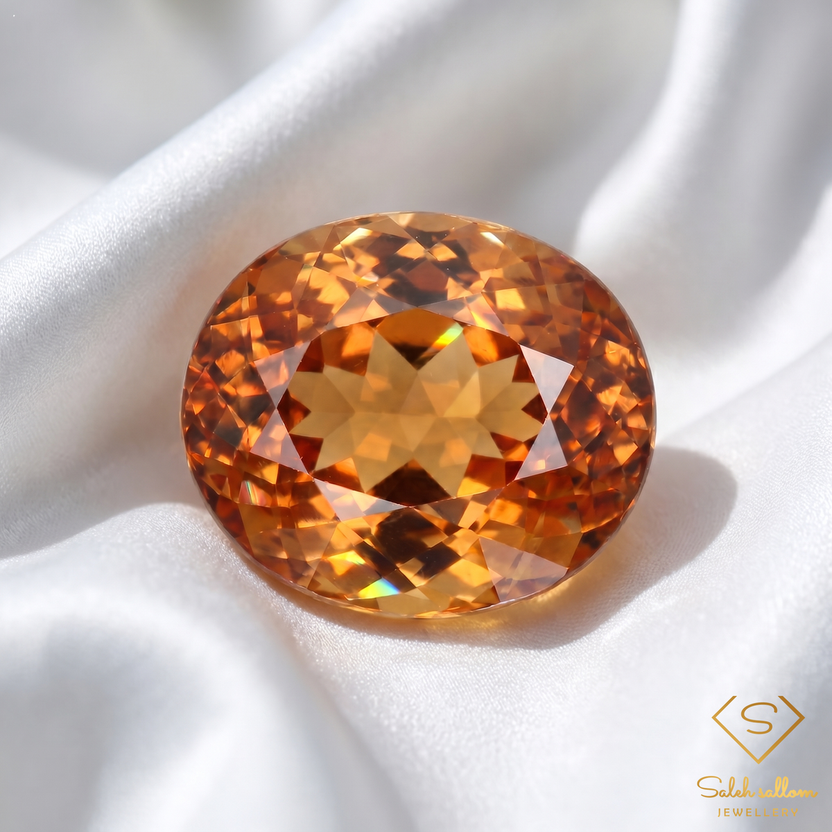 12.58 Ct Natural Champagne Topaz | Oval Cut Brazilian Topaz | Fine Collector Gemstone