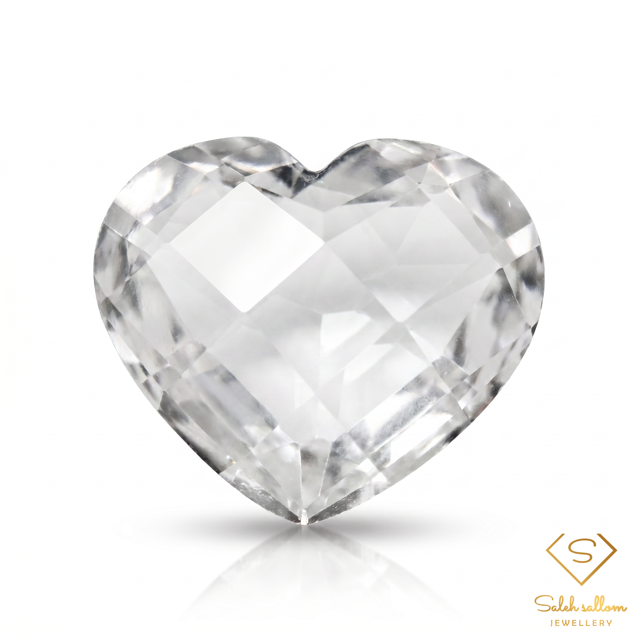 10.75 Ct Natural White Topaz | Heart Cut Gemstone | Brazilian Topaz for Fine Jewelry Main image