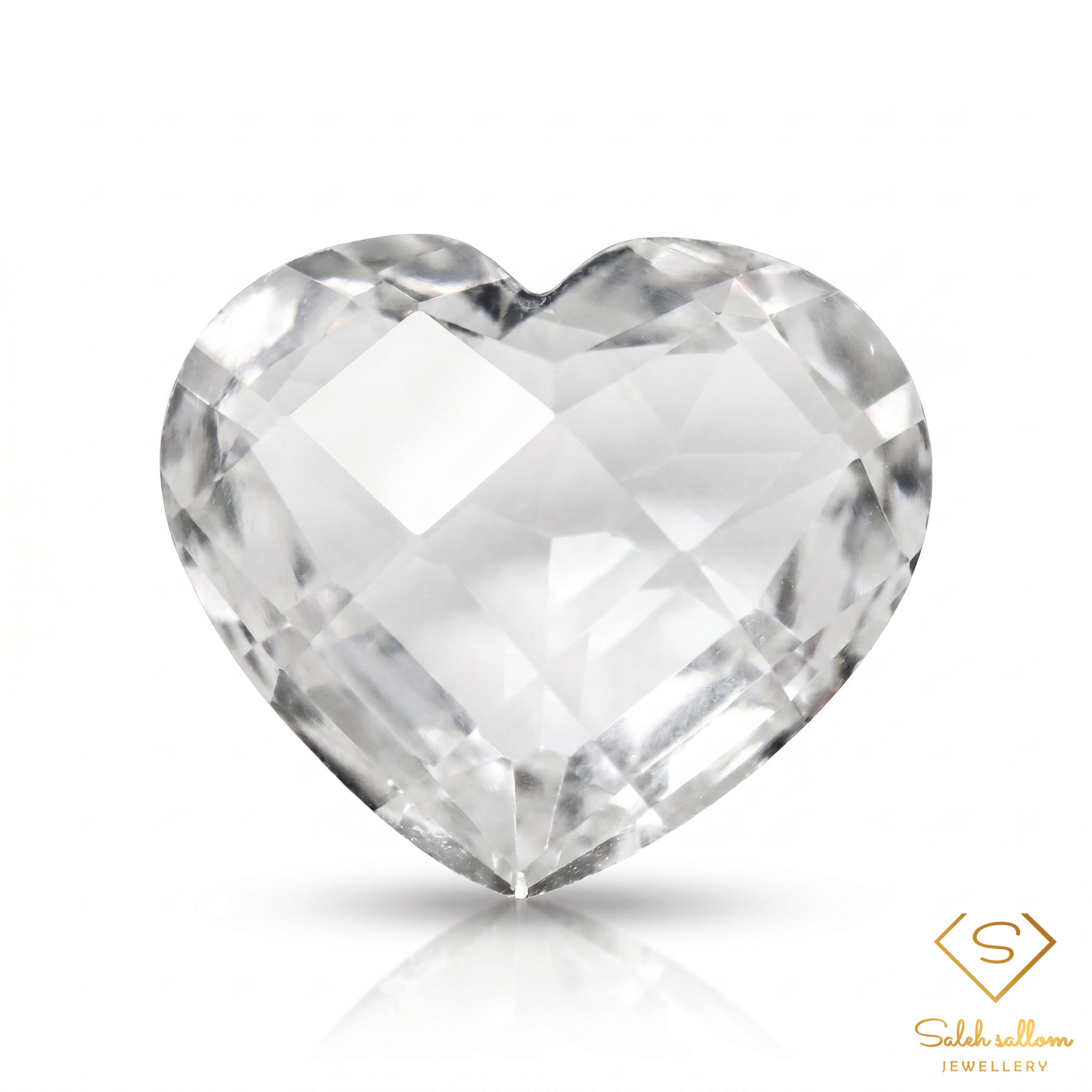 10.75 Ct Natural White Topaz | Heart Cut Gemstone | Brazilian Topaz for Fine Jewelry