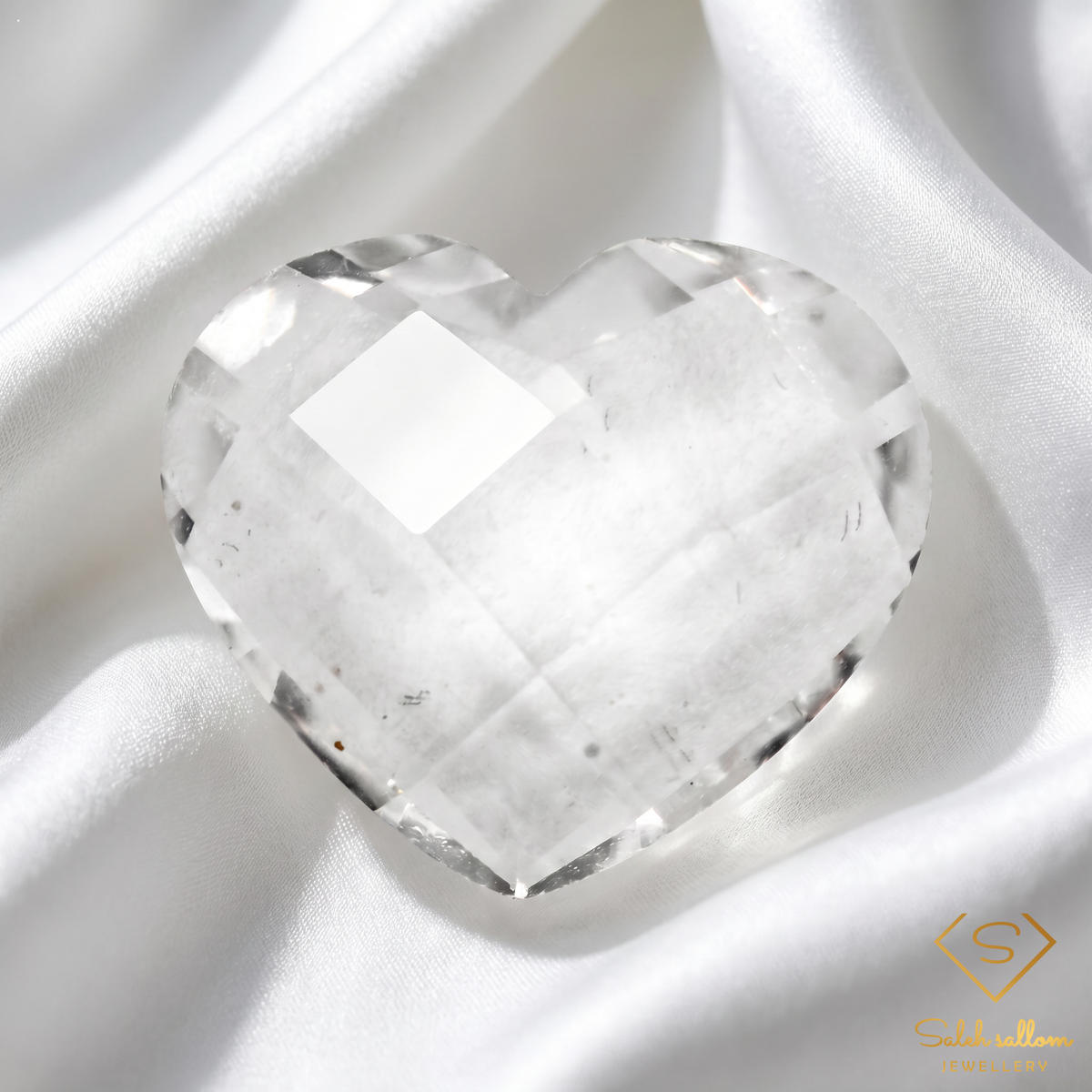 10.75 Ct Natural White Topaz | Heart Cut Gemstone | Brazilian Topaz for Fine Jewelry