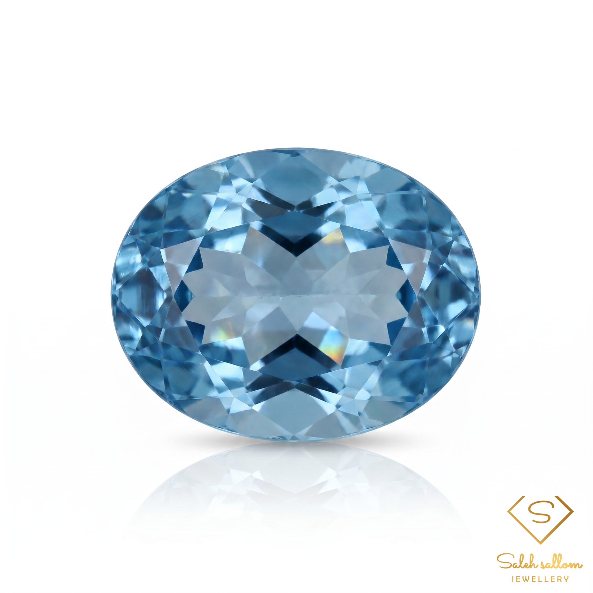 5.03 Ct Natural Swiss Blue Topaz | Oval Cut Gemstone | Brazilian Blue Topaz Main image