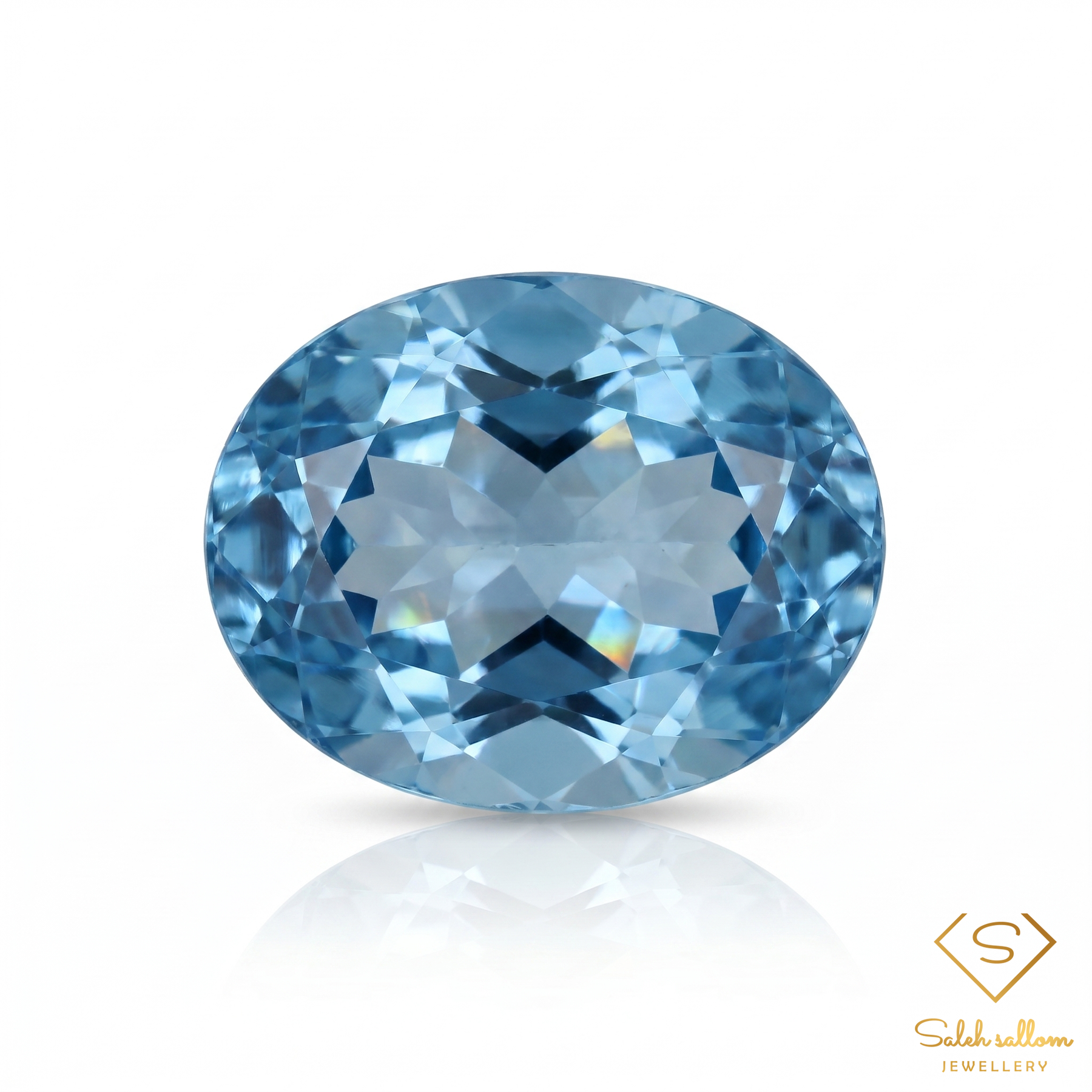 5.03 Ct Natural Swiss Blue Topaz | Oval Cut Gemstone | Brazilian Blue Topaz