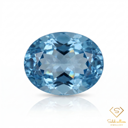 5.03 Ct Natural Swiss Blue Topaz | Oval Cut Gemstone | Brazilian Blue Topaz