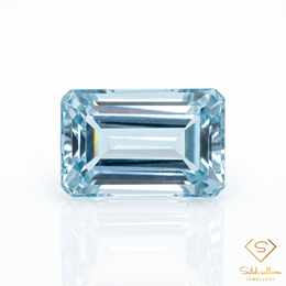 7.88 Ct Natural Swiss Blue Topaz | Emerald Cut Octagon Gemstone | Brazilian Blue Topaz