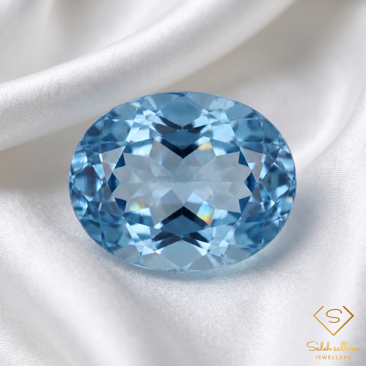 5.03 Ct Natural Swiss Blue Topaz | Oval Cut Gemstone | Brazilian Blue Topaz