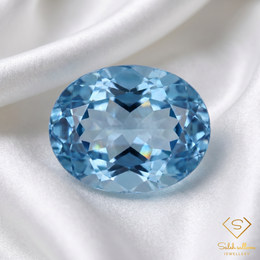 5.03 Ct Natural Swiss Blue Topaz | Oval Cut Gemstone | Brazilian Blue Topaz