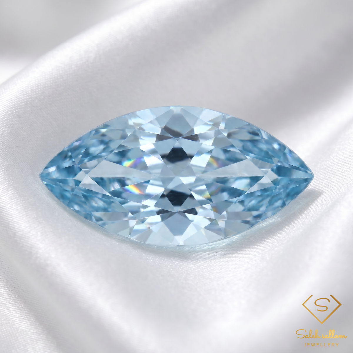 0.60 Ct Natural Swiss Blue Topaz | Marquise Cut Gemstone | Brazilian Blue Topaz