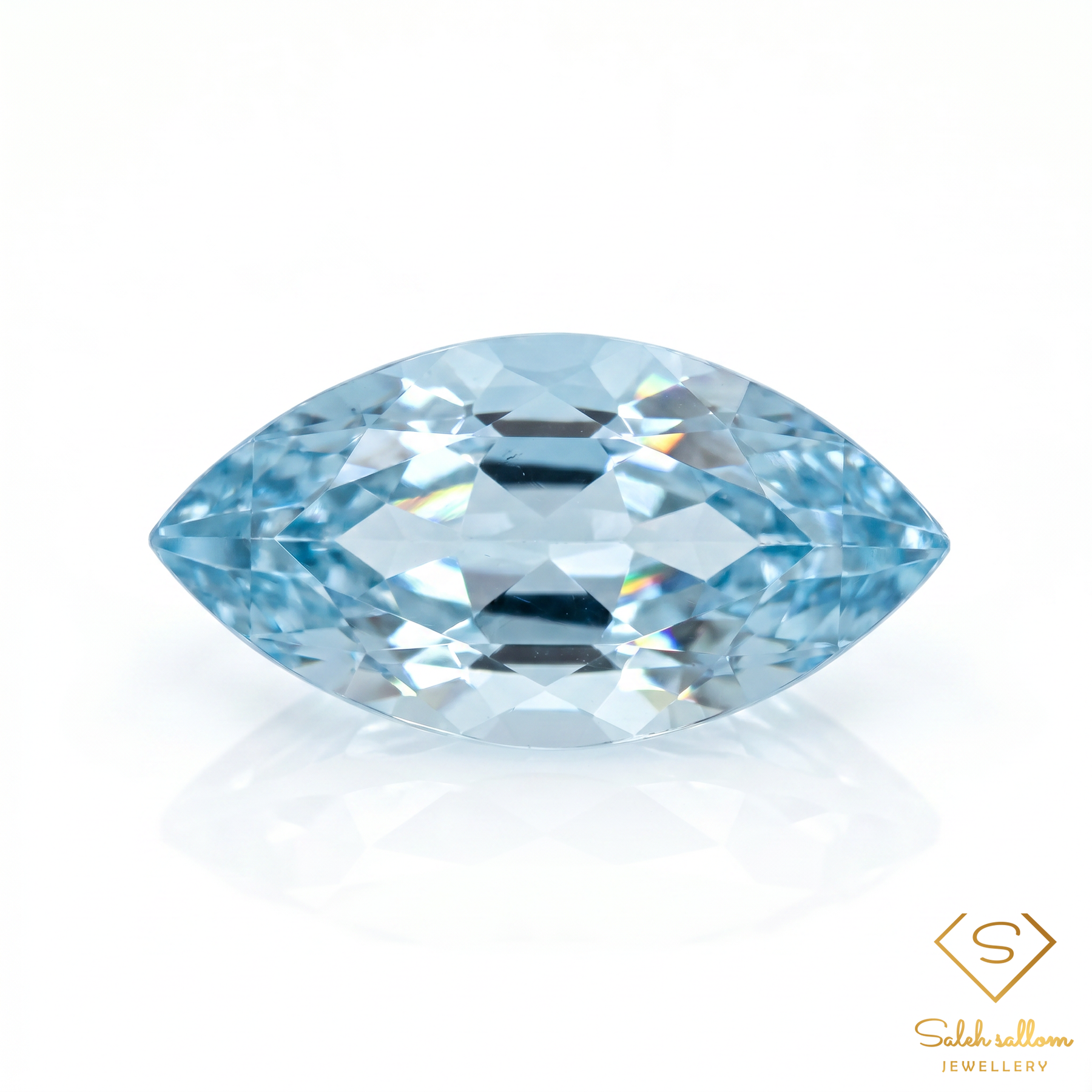0.67 Ct Natural Swiss Blue Topaz | Marquise Cut Gemstone | Brazilian Blue Topaz