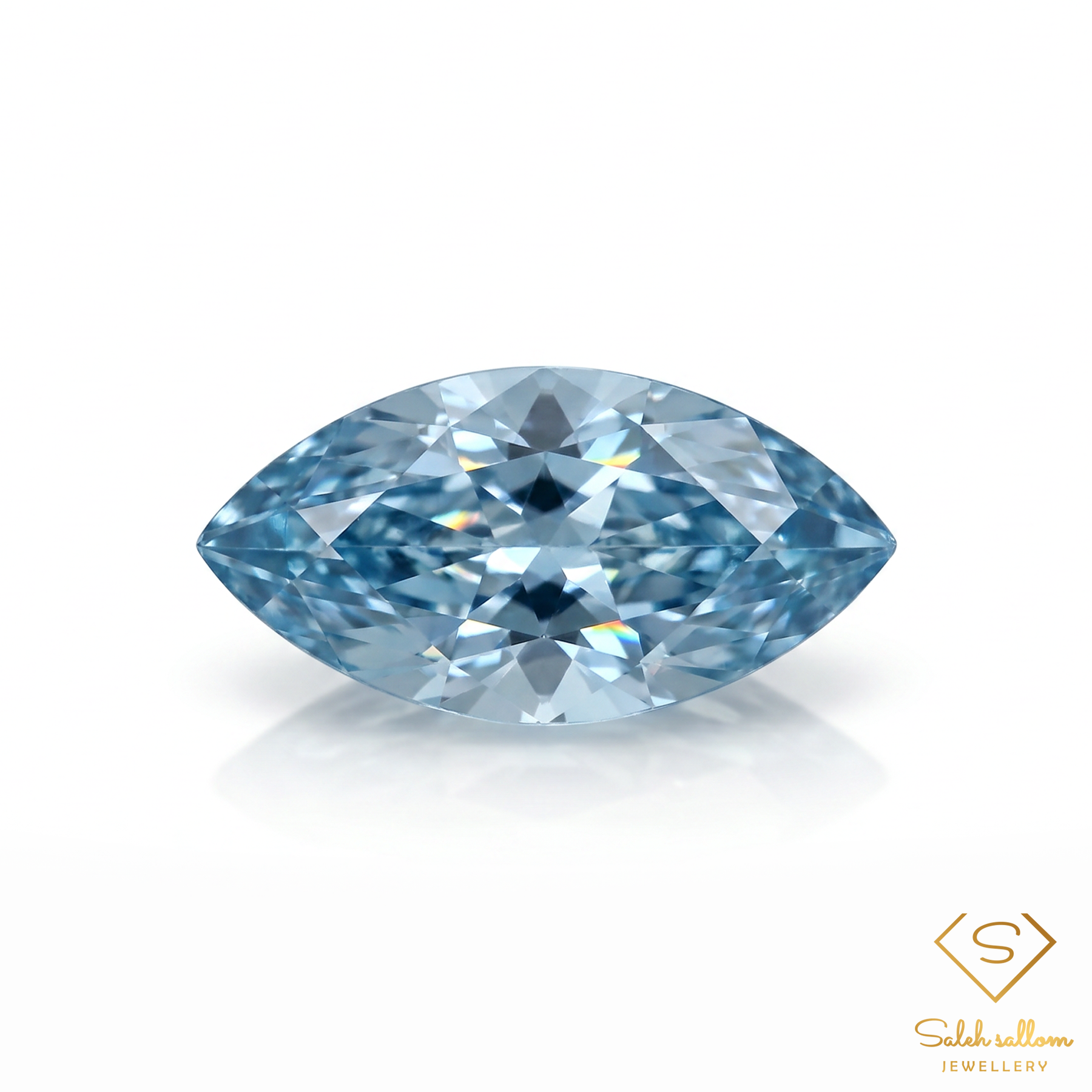 0.70 Ct Natural Swiss Blue Topaz | Marquise Cut Gemstone | Brazilian Blue Topaz