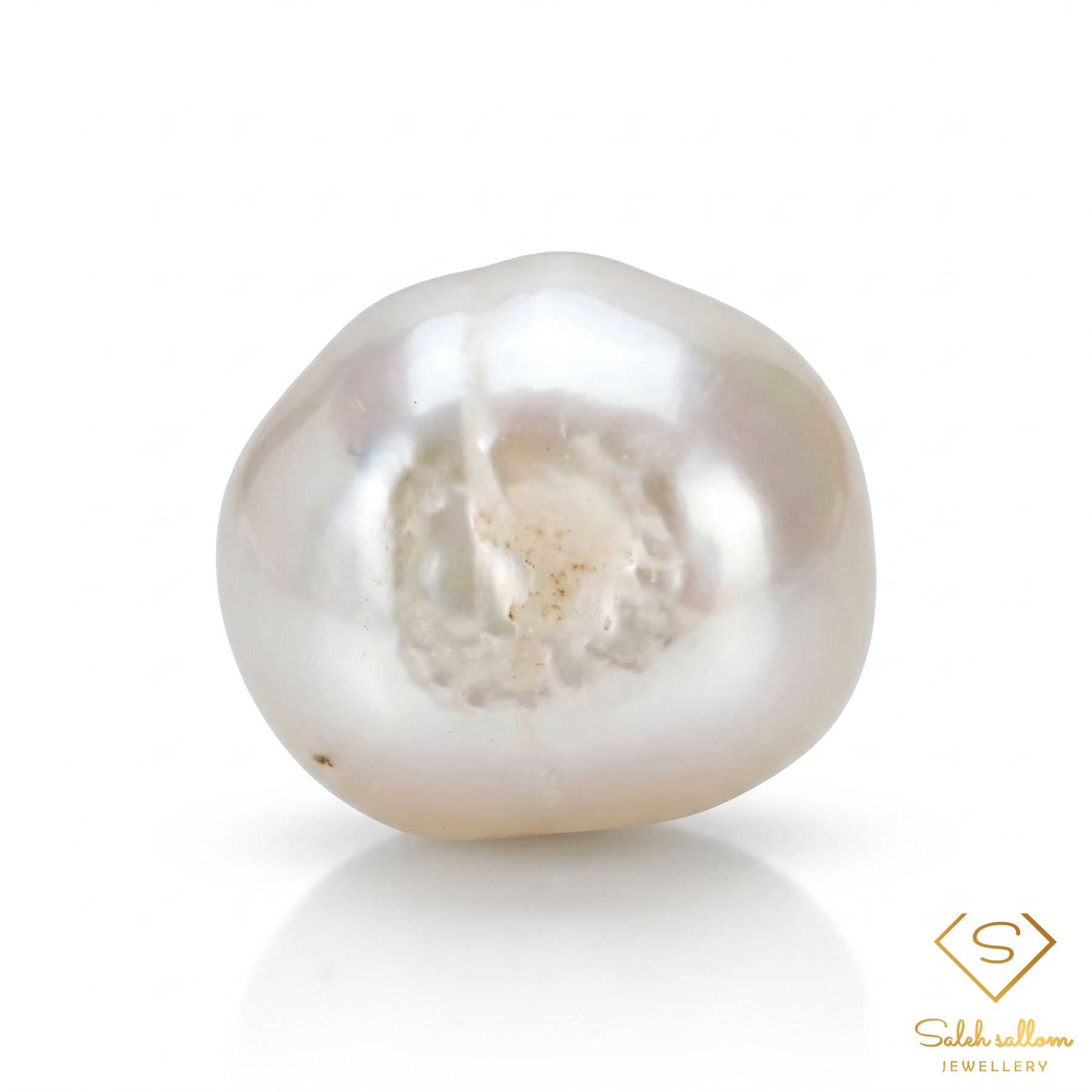 6.35 Ct Natural White Pearl | Freeform Cabochon Pearl | Myanmar Origin Pearl