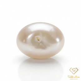 5.33 Ct Natural White Pearl | Freeform Cabochon Pearl | Myanmar Origin Pearl