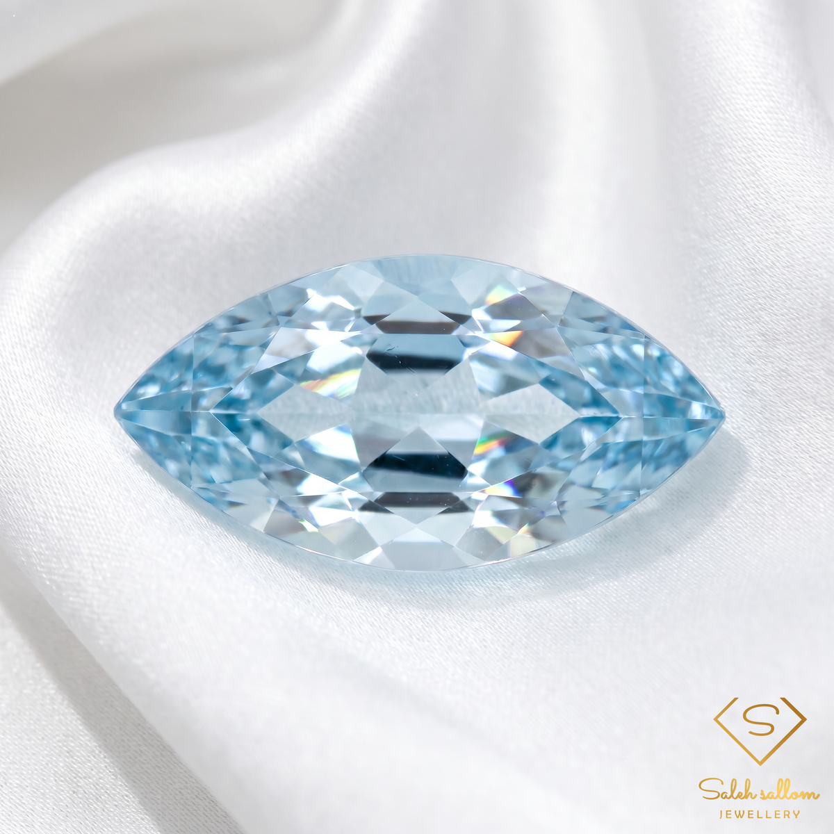 0.67 Ct Natural Swiss Blue Topaz | Marquise Cut Gemstone | Brazilian Blue Topaz