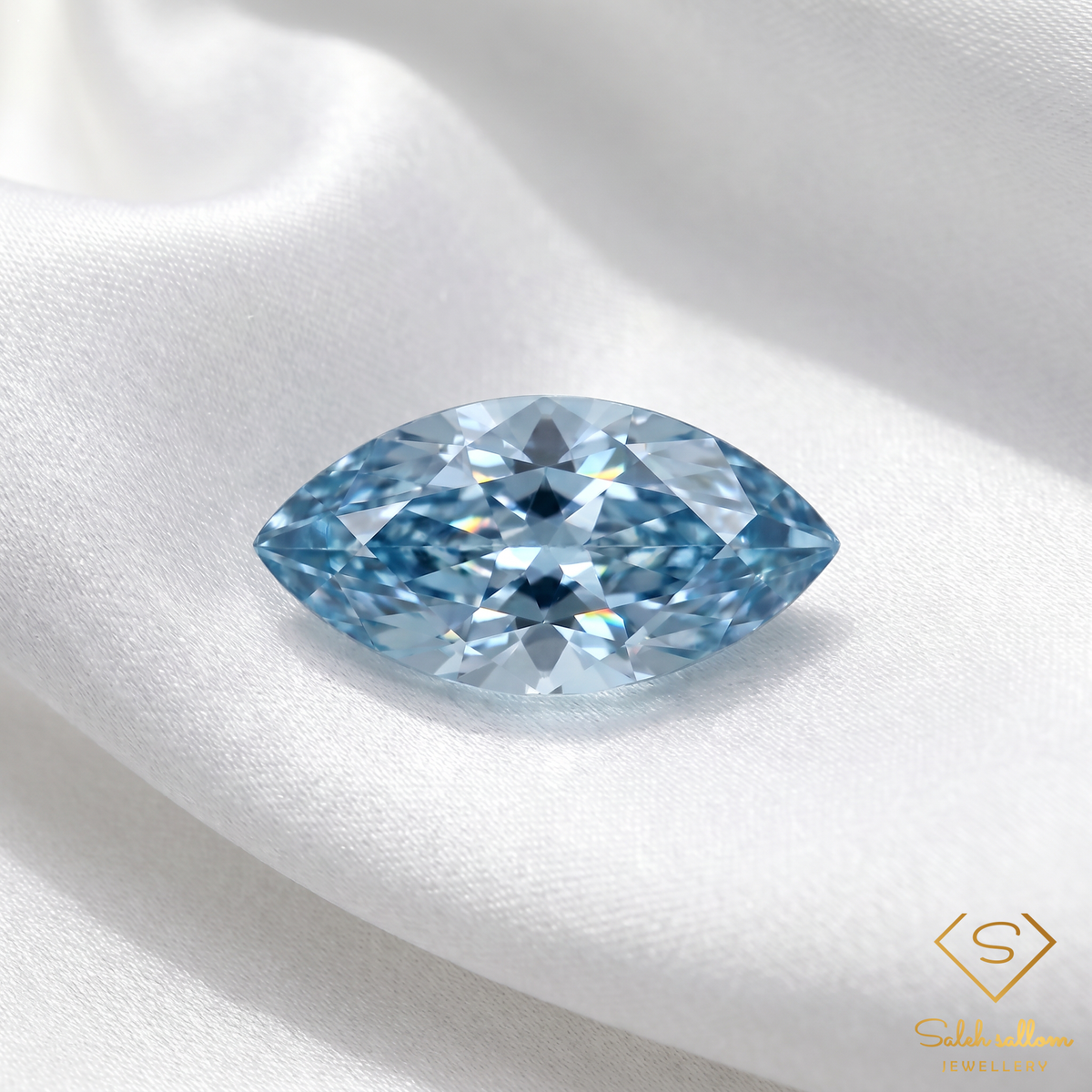 0.70 Ct Natural Swiss Blue Topaz | Marquise Cut Gemstone | Brazilian Blue Topaz