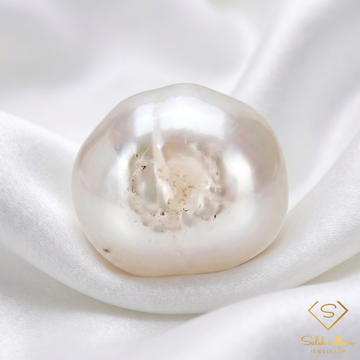 6.35 Ct Natural White Pearl | Freeform Cabochon Pearl | Myanmar Origin Pearl