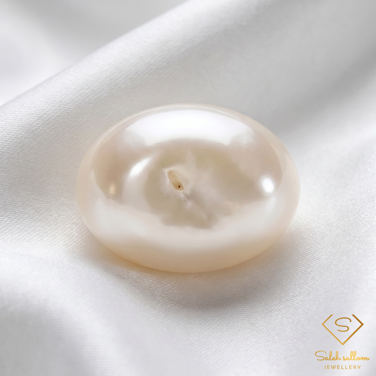 5.33 Ct Natural White Pearl | Freeform Cabochon Pearl | Myanmar Origin Pearl