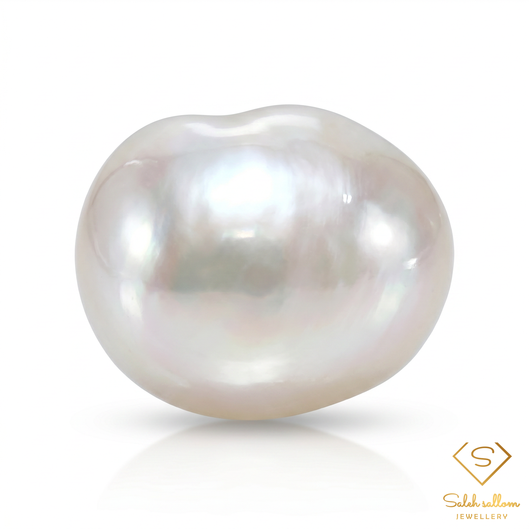5.88 Ct Natural White Pearl | Freeform Cabochon Pearl | Myanmar Origin Pearl