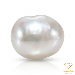 5.88 Ct Natural White Pearl | Freeform Cabochon Pearl | Myanmar Origin Pearl