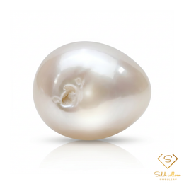 6.42 Ct Natural White Pearl | Freeform Cabochon Pearl | Myanmar Origin Pearl