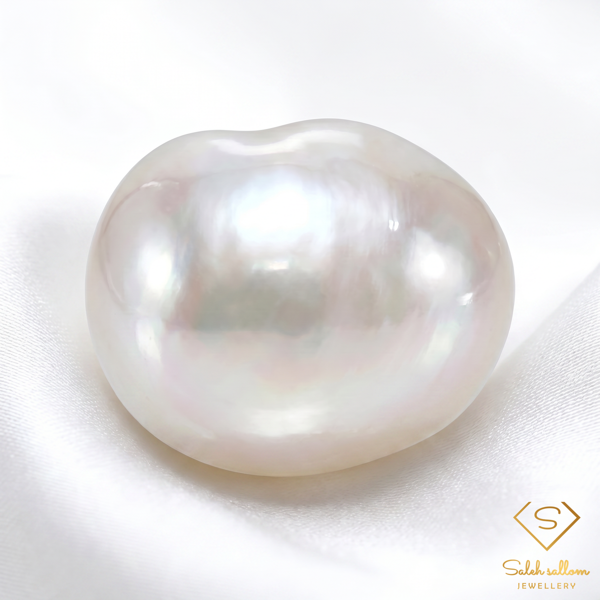 5.88 Ct Natural White Pearl | Freeform Cabochon Pearl | Myanmar Origin Pearl