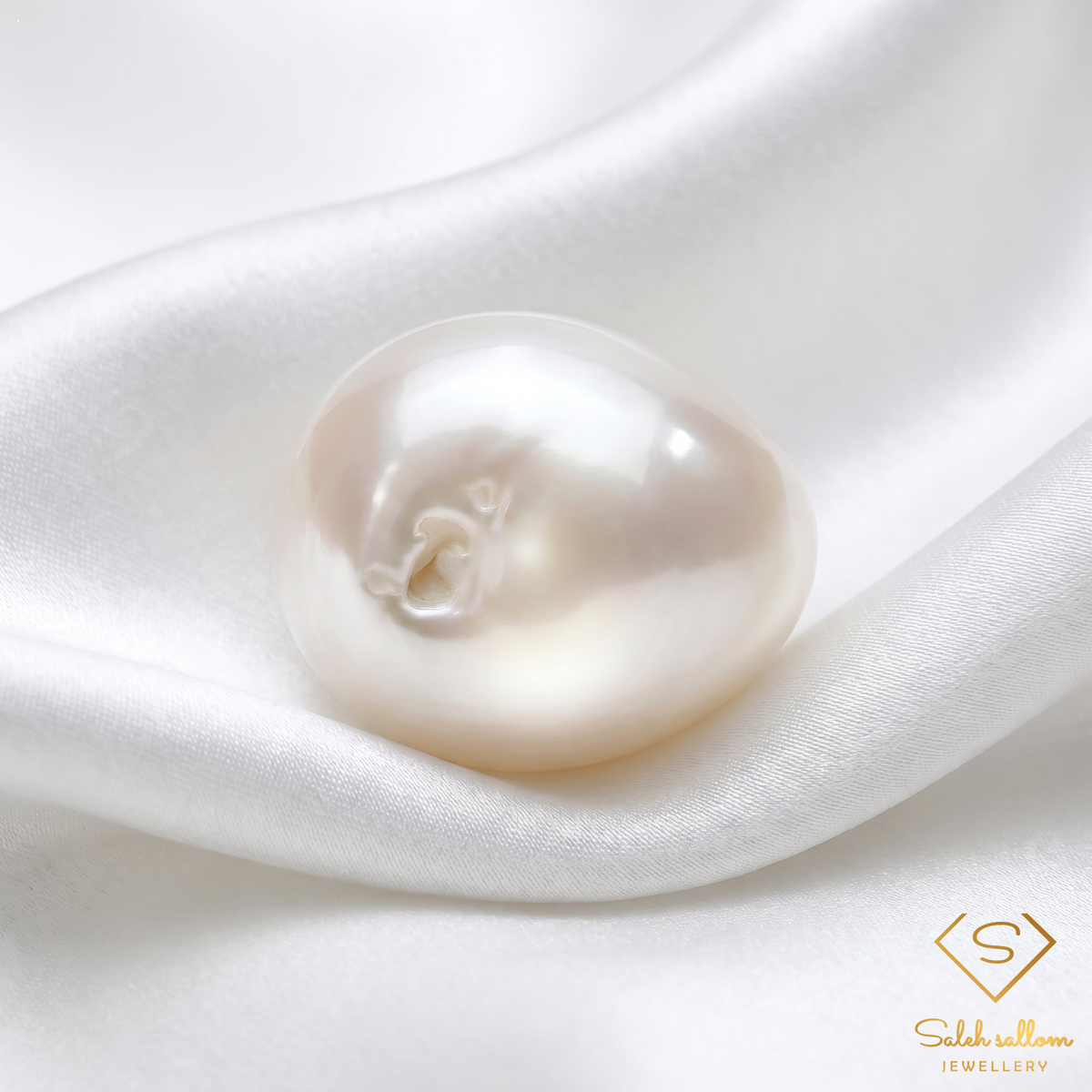 6.42 Ct Natural White Pearl | Freeform Cabochon Pearl | Myanmar Origin Pearl