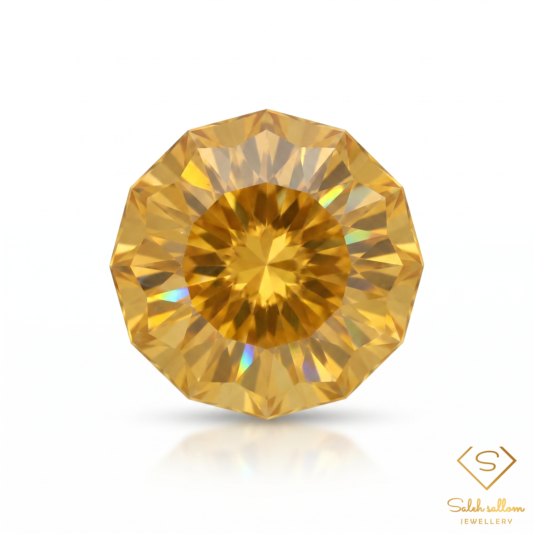 9.06 Ct Natural Yellow Citrine | Custom Octagonal Fantasy Cut | Brazilian Citrine Gemstone
