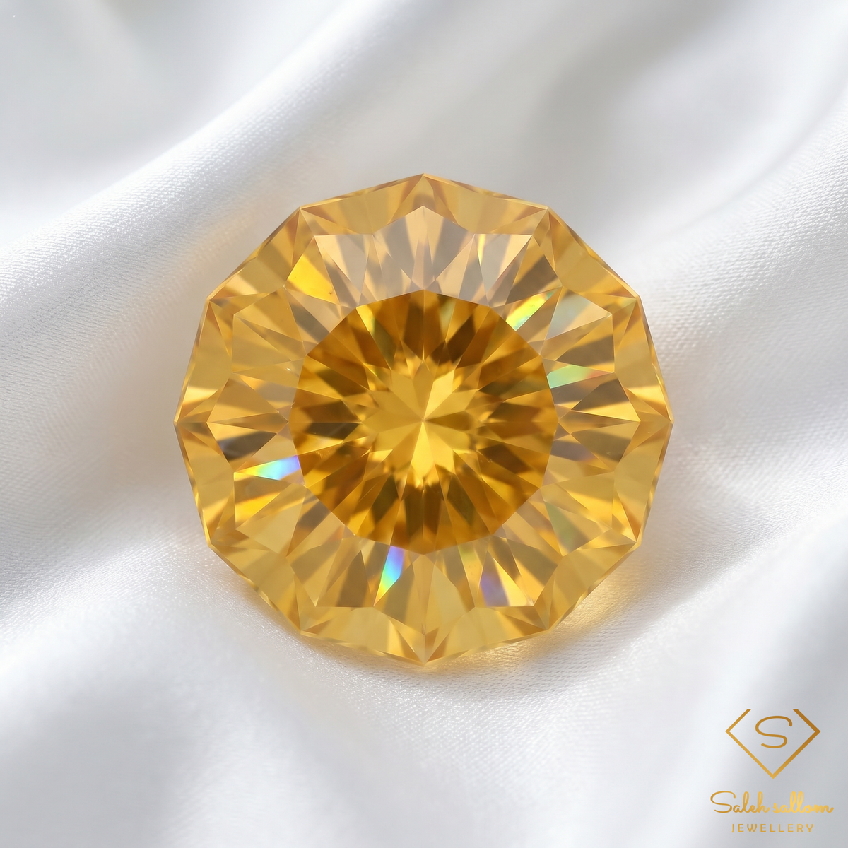 9.06 Ct Natural Yellow Citrine | Custom Octagonal Fantasy Cut | Brazilian Citrine Gemstone