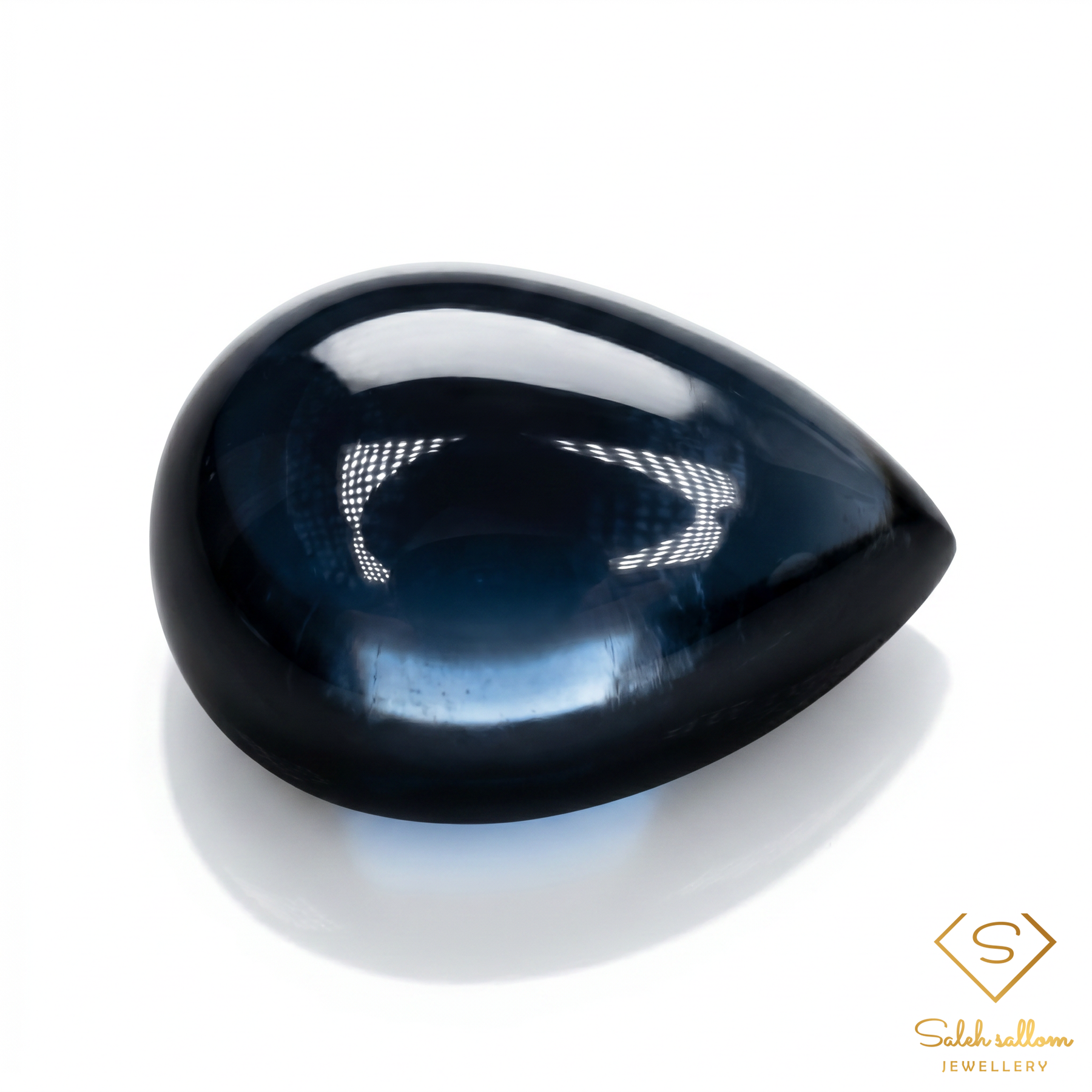 1.20 Ct Natural Blue Sapphire Cabochon | Pear Shape | Deep Royal Blue Gemstone