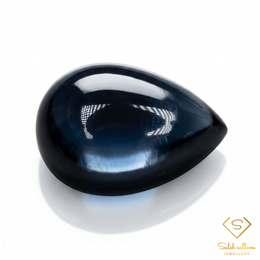 1.20 Ct Natural Blue Sapphire Cabochon | Pear Shape | Deep Royal Blue Gemstone