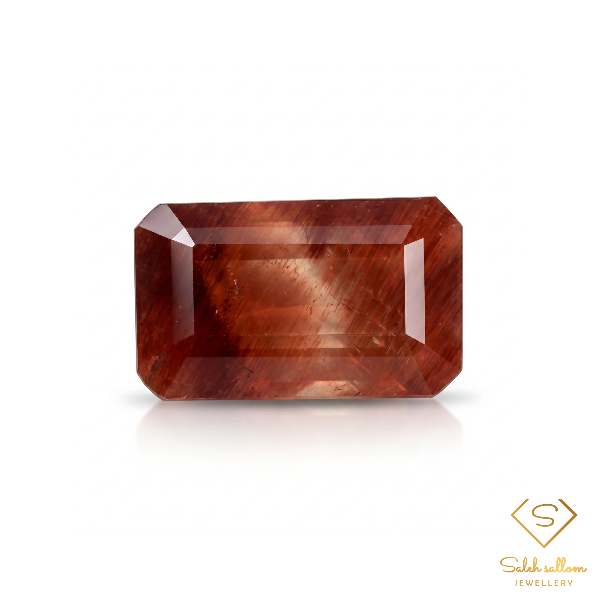 Natural Orange Andesine Feldspar | 3.80 Carat Octagon Cut | Rare African Andesine Gemstone Main image