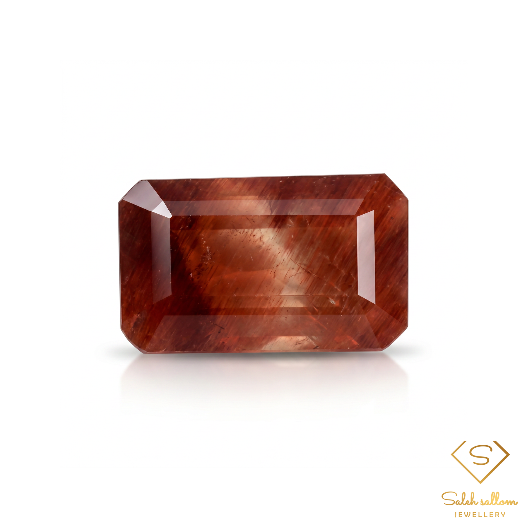 Natural Orange Andesine Feldspar | 3.80 Carat Octagon Cut | Rare African Andesine Gemstone