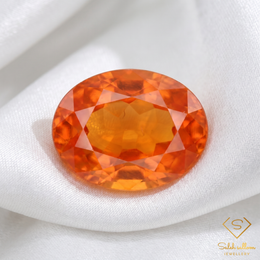 Natural Mexican Fire Opal | 1.13 Carat Oval Cut | Vibrant Orange Fire Opal Gemstone