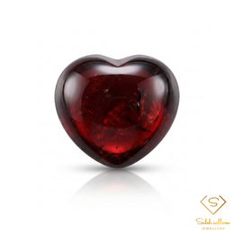 Natural Pinkish Purple Rhodolite Garnet | 7.43 Carat Heart-Shaped Cabochon | Chimoio Garnet Gemstone