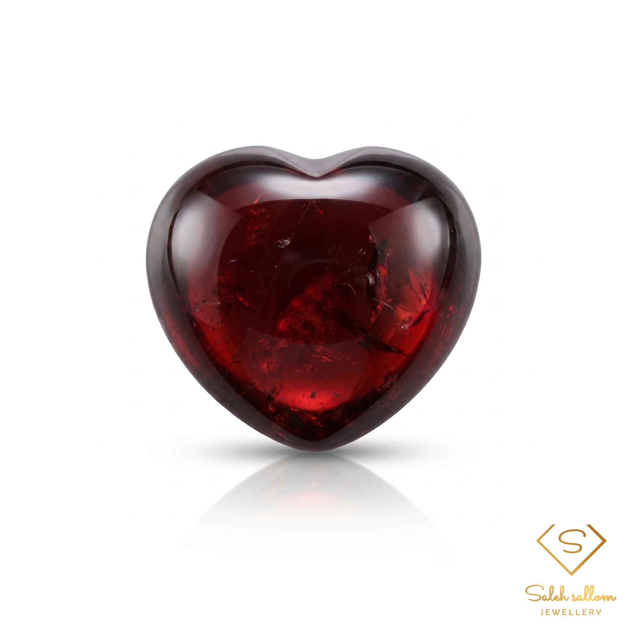 Natural Pinkish Purple Rhodolite Garnet | 7.43 Carat Heart-Shaped Cabochon | Chimoio Garnet Gemstone