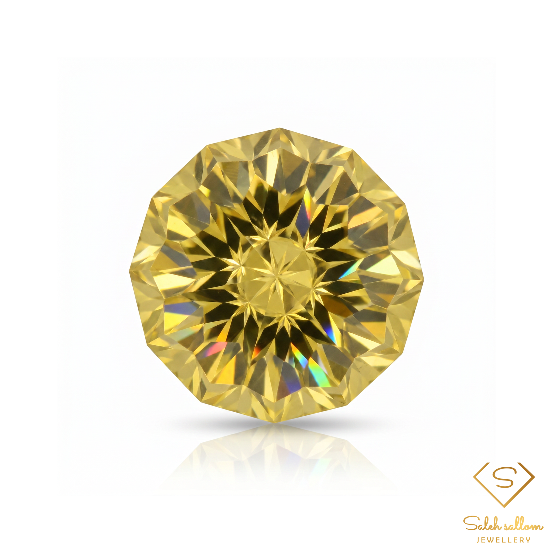 Natural Greenish Yellow Quartz | 9.74 Carat Custom-Cut Quartz Gemstone | Brazilian Precision-Cut Collector Stone