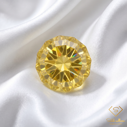 Natural Greenish Yellow Quartz | 10.90 Carat Custom-Cut Quartz Gemstone | Brazilian Precision-Cut Collector Stone