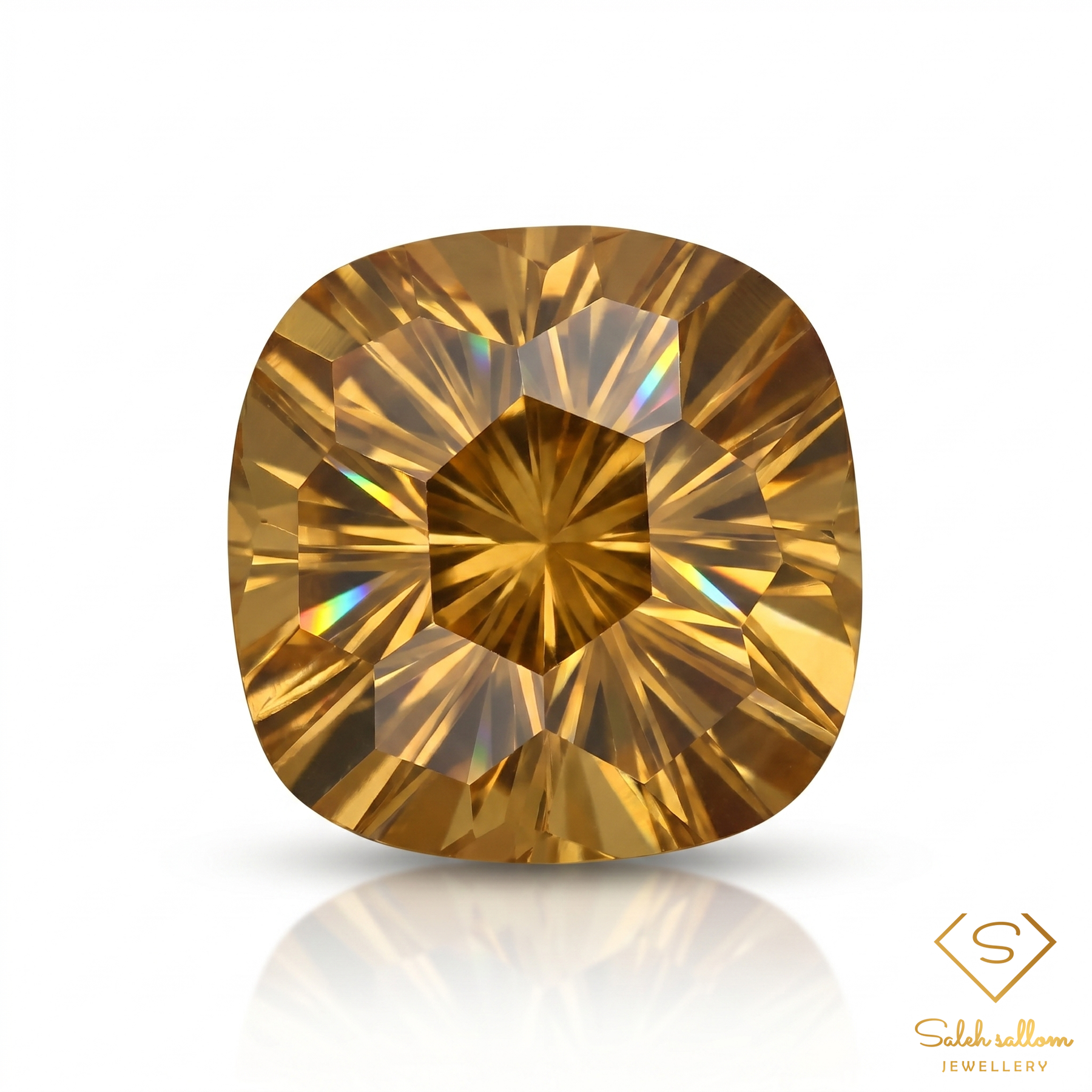 Natural Yellow Quartz Parcel | 10.63 Carat Total Weight | Matching Cushion-Cut Quartz Gemstones from Brazil (3 Pieces)