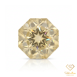 Natural Lemon Quartz | 14.11 Carat Precision Octagon Cut | Brazilian Lemon Quartz Gemstone