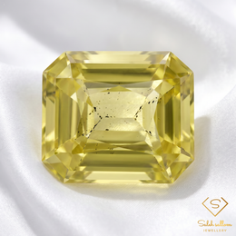 Natural Lemon Quartz | 15.65 Carat Octagon Cut | Brazilian Lemon Quartz Gemstone