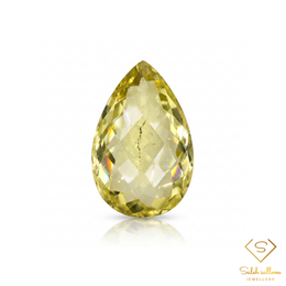 Natural Lemon Quartz | 14.63 Carat Pear Cut | Brazilian Lemon Quartz Gemstone
