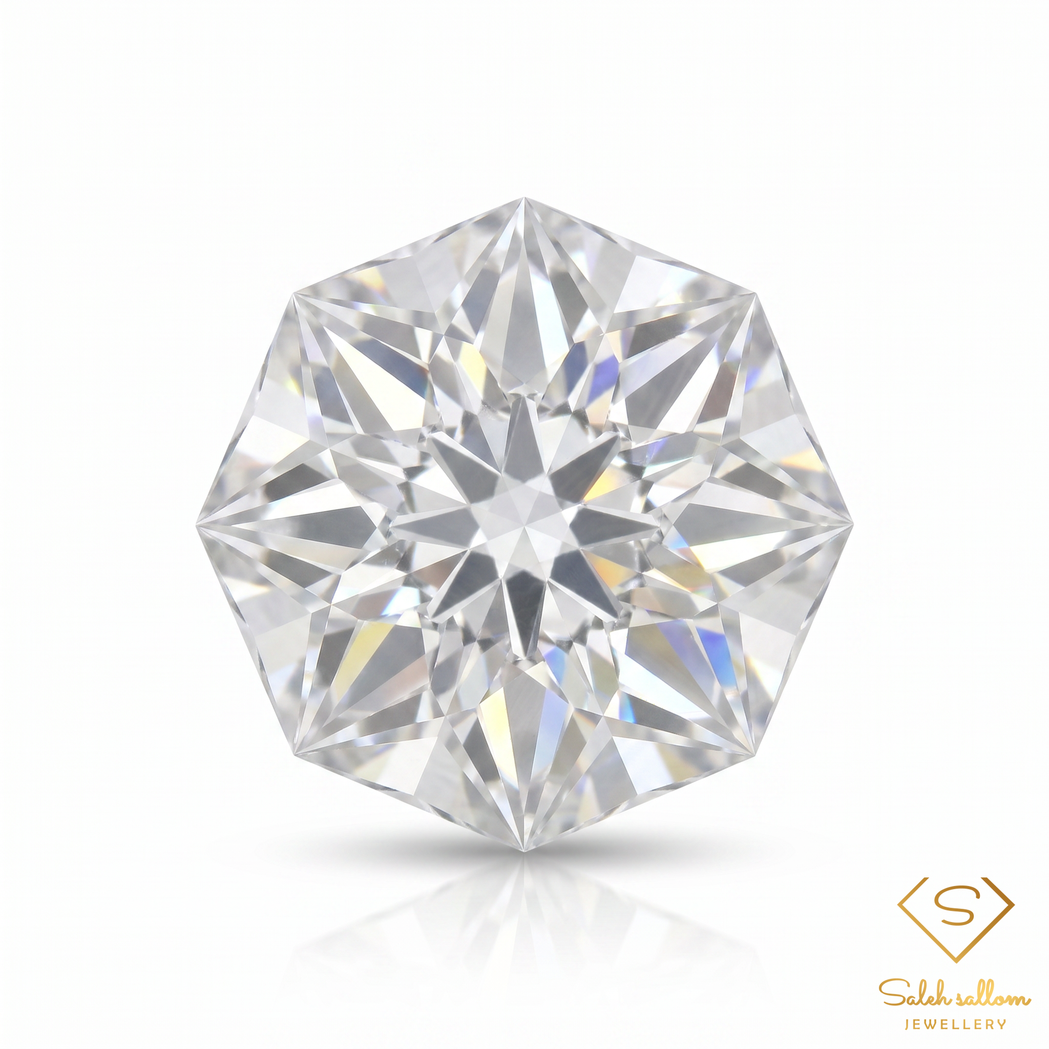 Natural White Quartz | 18.15 Carat Precision Octagon Star Cut | Brazilian White Quartz Gemstone Main image